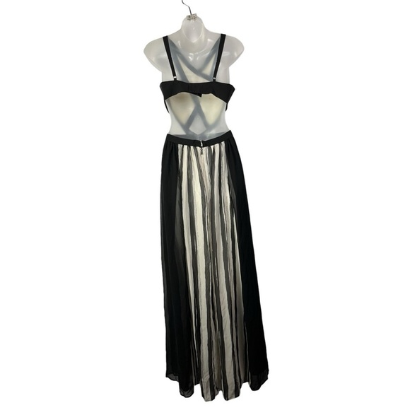 BCBGMaxAzria Malgosia Ecru Combo Cut Out Formal Maxi Dress 6 - Picture 3 of 7